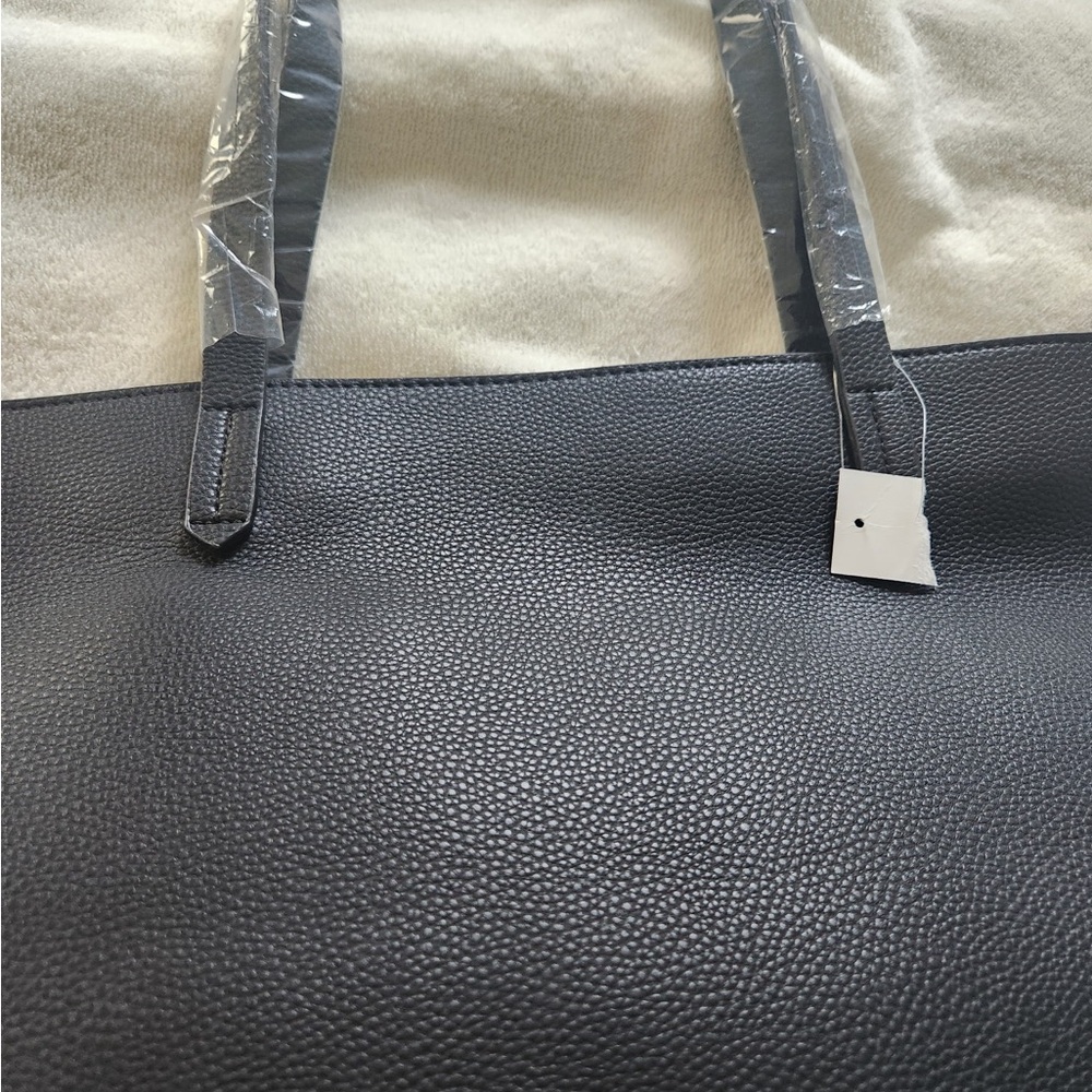 Elegant Black Textured Tote Bag